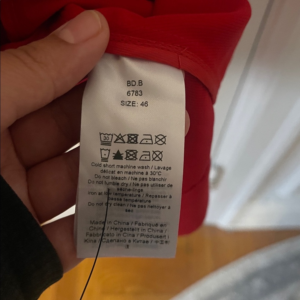 NWT Ganni Twill Mini Elegant Red Button-Down Dresa - Picture 11 of 13
